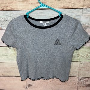 Forever21 Gray Crop Top